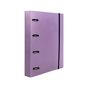 LIDERPAPEL Carpeta de 4 anillas 25 mm con recambio, A4, cuadricula 5 mm, 100 hojas, 80 gr, polipropileno, mixtas 25 mm lavanda LIDERPAPEL Carpeta de 4 anillas 25 mm con recambio, A4, cuadricula 5 mm, 100 hojas, 80 gr, polipropileno, mixtas 25 mm lavanda