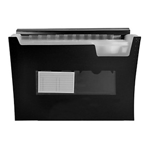 LIDERPAPEL Carpeta clasificador con fuelle, polipropileno A4 Negro opaco 13 departamentos LIDERPAPEL Carpeta clasificador con fuelle, polipropileno A4 Negro opaco 13 departamentos