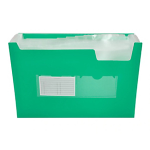 LIDERPAPEL Carpeta clasificador con fuelle, polipropileno A4 Verde transparente 13 departamentos LIDERPAPEL Carpeta clasificador con fuelle, polipropileno A4 Verde transparente 13 departamentos