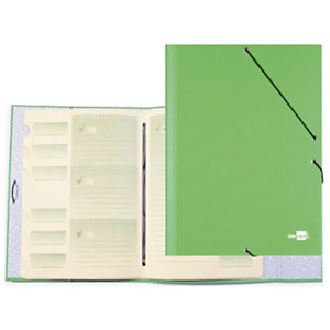 LIDERPAPEL Carpeta clasificadora, Folio Prolongado, cartón forrado, 12 departamentos, Verde claro LIDERPAPEL Carpeta clasificadora, Folio Prolongado, cartón forrado, 12 departamentos, Verde claro