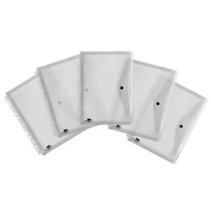 LIDERPAPEL Carpeta dossier con broche, polipropileno, A4, pack de 5, incolora transparente, multitaladro LIDERPAPEL Carpeta dossier con broche, polipropileno, A4, pack de 5, incolora transparente, multitaladro