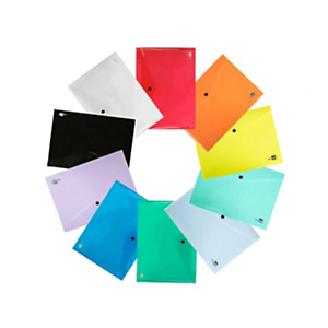 LIDERPAPEL Carpeta dossier con broche transparente A4 colores surtidos, paquete de 5 retractilado LIDERPAPEL Carpeta dossier con broche transparente A4 colores surtidos, paquete de 5 retractilado