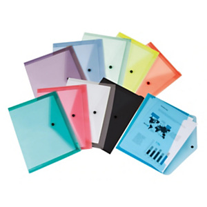 LIDERPAPEL Carpeta dossier con broche transparente A4 paquete de 12 unidades, colores surtidos LIDERPAPEL Carpeta dossier con broche transparente A4 paquete de 12 unidades, colores surtidos