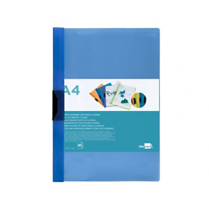 LIDERPAPEL Carpeta dossier pinza, lateral, polipropileno, A4, Azul 30 hojas, pinza deslizante LIDERPAPEL Carpeta dossier pinza, lateral, polipropileno, A4, Azul 30 hojas, pinza deslizante