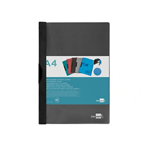 LIDERPAPEL Carpeta dossier pinza, lateral, polipropileno, A4, Negra 30 hojas, pinza deslizante LIDERPAPEL Carpeta dossier pinza, lateral, polipropileno, A4, Negra 30 hojas, pinza deslizante