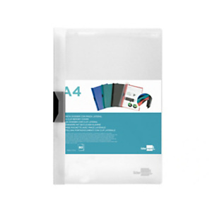 LIDERPAPEL Carpeta dossier pinza, lateral, polipropileno, A4, transparente 60 hojas, pinza deslizante LIDERPAPEL Carpeta dossier pinza, lateral, polipropileno, A4, transparente 60 hojas, pinza deslizante