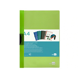 LIDERPAPEL Carpeta dossier pinza, lateral, polipropileno, A4, Verde translúcido 60 hojas, pinza deslizante LIDERPAPEL Carpeta dossier pinza, lateral, polipropileno, A4, Verde translúcido 60 hojas, pinza deslizante