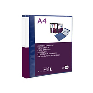 LIDERPAPEL Carpeta personalizable, canguro, de 2 anillas 25 mm, mixtas, polipropileno, A4 Azul translúcido LIDERPAPEL Carpeta personalizable, canguro, de 2 anillas 25 mm, mixtas, polipropileno, A4 Azul translúcido