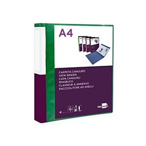 LIDERPAPEL Carpeta personalizable, canguro, de 2 anillas 25 mm, mixtas, polipropileno, A4 Verde translúcido LIDERPAPEL Carpeta personalizable, canguro, de 2 anillas 25 mm, mixtas, polipropileno, A4 Verde translúcido