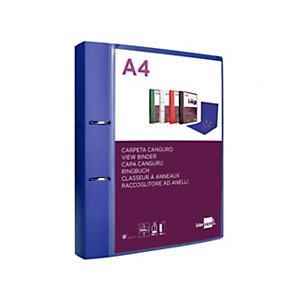 LIDERPAPEL Carpeta personalizable, canguro, de 2 anillas 40 mm, mixtas, polipropileno, A4 azul traslúcido LIDERPAPEL Carpeta personalizable, canguro, de 2 anillas 40 mm, mixtas, polipropileno, A4 azul traslúcido