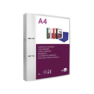 LIDERPAPEL Carpeta personalizable, canguro, de 2 anillas 40 mm, mixtas, polipropileno, A4 transparente LIDERPAPEL Carpeta personalizable, canguro, de 2 anillas 40 mm, mixtas, polipropileno, A4 transparente
