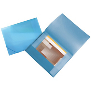 LIDERPAPEL Carpeta portadocumentos, solapas, polipropileno A3, azul, translúcido lomo flexible LIDERPAPEL Carpeta portadocumentos, solapas, polipropileno A3, azul, translúcido lomo flexible