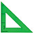 liderpapel Conjunto de geometría de 4 piezas con escuadra de 25 cm, cartabón de 25 cm, regla de 30 cm y semicírculo de 15 cm, verde translúcido - 2