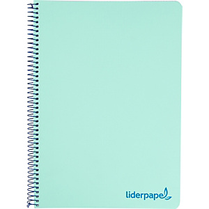 liderpapel Cuaderno, A4, cuadriculado, 120 hojas, cubierta polipropileno, verde