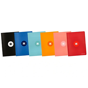 LIDERPAPEL Cuaderno, libreta, A5+, plus, cosida, 48 hojas, 90gr, cuadro 5mm con margen 6 colores surtidos LIDERPAPEL Cuaderno, libreta, A5+, plus, cosida, 48 hojas, 90gr, cuadro 5mm con margen 6 colores surtidos