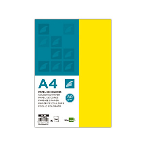liderpapel Liderpapel Papel de Colores A4 80 g/m2 100h Amarillo Limón liderpapel Liderpapel Papel de Colores A4 80 g/m2 100h Amarillo Limón