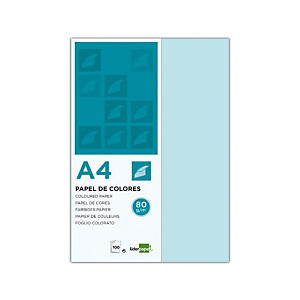 liderpapel Liderpapel Papel de Colores A4 80 g/m2 100h Azul Celeste liderpapel Liderpapel Papel de Colores A4 80 g/m2 100h Azul Celeste