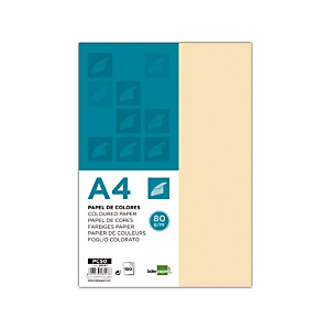 liderpapel Liderpapel Papel de Colores A4 80 g/m2 100h Crema liderpapel Liderpapel Papel de Colores A4 80 g/m2 100h Crema