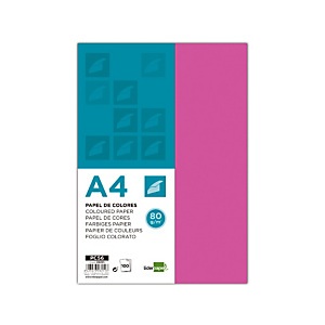 liderpapel Liderpapel Papel de Colores A4 80 g/m2 100h Fucsia liderpapel Liderpapel Papel de Colores A4 80 g/m2 100h Fucsia