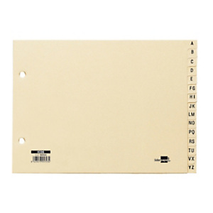LIDERPAPEL Índice separador A-Z, alfabético, cartulina, para archivador, 15 posiciones, A-Z, cuarto apaisado LIDERPAPEL Índice separador A-Z, alfabético, cartulina, para archivador, 15 posiciones, A-Z, cuarto apaisado