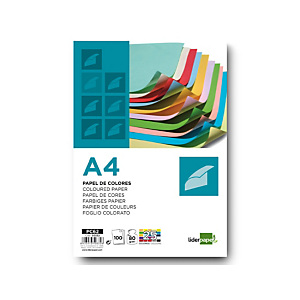 liderpapel Papel de Colores A4 80 g/m2 100h 25 colores surtidos liderpapel Papel de Colores A4 80 g/m2 100h 25 colores surtidos