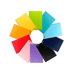 LIDERPAPEL Smart Cuaderno, espiral, A4, micro, tapa blanda, 80 hojas, 60 gr, rayado horizontal 7 mm, doble margen, 4 taladros, colores surtidos LIDERPAPEL Smart Cuaderno, espiral, A4, micro, tapa blanda, 80 hojas, 60 gr, rayado horizontal 7 mm, doble margen, 4 taladros, colores surtidos