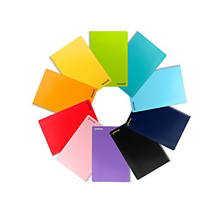 LIDERPAPEL Smart Cuaderno, espiral, Folio, tapa blanda, 80 hojas, 60 gr, cuadriculado 3 x 3 mm, con margen, colores surtidos LIDERPAPEL Smart Cuaderno, espiral, Folio, tapa blanda, 80 hojas, 60 gr, cuadriculado 3 x 3 mm, con margen, colores surtidos