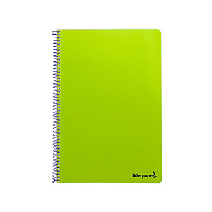 LIDERPAPEL Smart Cuaderno, espiral, Folio, tapa blanda, 80 hojas, cuadriculado 4 x 4 mm, con margen, verde LIDERPAPEL Smart Cuaderno, espiral, Folio, tapa blanda, 80 hojas, cuadriculado 4 x 4 mm, con margen, verde