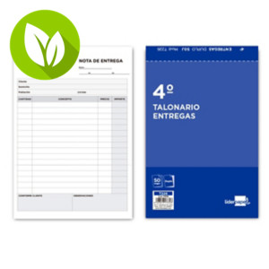 LIDERPAPEL Talonario preimpreso en castellano, Entregas 4º, cuarto original y copia T226 LIDERPAPEL Talonario preimpreso en castellano, Entregas 4º, cuarto original y copia T226