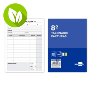 LIDERPAPEL Talonario preimpreso en castellano Facturas 8º, octavo original y 2 copias T300 con I.G.I.C. (Islas Canarias) LIDERPAPEL Talonario preimpreso en castellano Facturas 8º, octavo original y 2 copias T300 con I.G.I.C. (Islas Canarias)