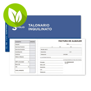 LIDERPAPEL Talonario preimpreso en castellano, Inquilinato 3/Fº original y copia T207 con CODICIONES E I.V.A. LIDERPAPEL Talonario preimpreso en castellano, Inquilinato 3/Fº original y copia T207 con CODICIONES E I.V.A.