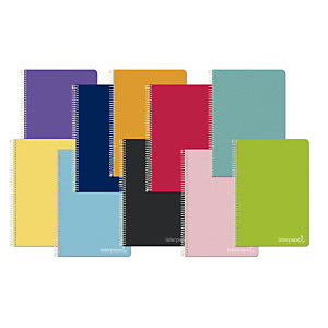LIDERPAPEL Witty Cuaderno, espiral, Cuarto, tapa dura, 80 hojas, 75 gr, cuadriculado 6 x 6 mm, con margen, colores surtidos LIDERPAPEL Witty Cuaderno, espiral, Cuarto, tapa dura, 80 hojas, 75 gr, cuadriculado 6 x 6 mm, con margen, colores surtidos