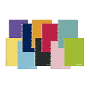 LIDERPAPEL Witty Cuaderno, espiral, Cuarto, tapa dura, 80 hojas, 75 gr, pauta ancha 3,5 mm, con margen, colores surtidos LIDERPAPEL Witty Cuaderno, espiral, Cuarto, tapa dura, 80 hojas, 75 gr, pauta ancha 3,5 mm, con margen, colores surtidos