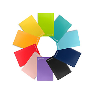 LIDERPAPEL Witty Cuaderno, espiral, Folio, tapa dura, 80 hojas, 75 gr, cuadriculado 8 x 8 mm, con margen, colores surtidos LIDERPAPEL Witty Cuaderno, espiral, Folio, tapa dura, 80 hojas, 75 gr, cuadriculado 8 x 8 mm, con margen, colores surtidos