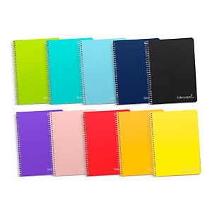 LIDERPAPEL Witty Cuaderno, espiral, Folio, tapa dura, 80 hojas, 75 gr, pauta 2,5 mm, con margen, colores surtidos LIDERPAPEL Witty Cuaderno, espiral, Folio, tapa dura, 80 hojas, 75 gr, pauta 2,5 mm, con margen, colores surtidos