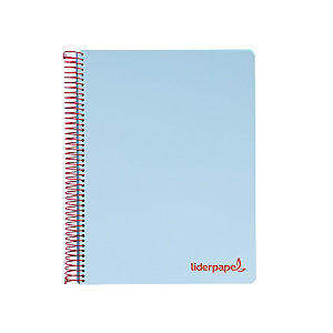 LIDERPAPEL Wonder Cuaderno, espiral, A4, micro, tapa de plástico, 120 hojas, 90 gr, cuadriculado 5 x 5 mm, 5 bandas, 4 taladros, celeste LIDERPAPEL Wonder Cuaderno, espiral, A4, micro, tapa de plástico, 120 hojas, 90 gr, cuadriculado 5 x 5 mm, 5 bandas, 4 taladros, celeste