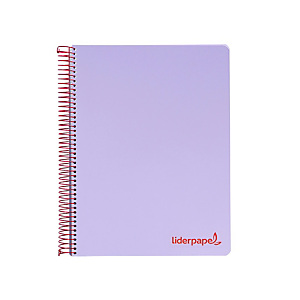 LIDERPAPEL Wonder Cuaderno, espiral, A4, micro, tapa de plástico, 120 hojas, 90 gr, cuadriculado 5 x 5 mm, 5 bandas, 4 taladros, lila LIDERPAPEL Wonder Cuaderno, espiral, A4, micro, tapa de plástico, 120 hojas, 90 gr, cuadriculado 5 x 5 mm, 5 bandas, 4 taladros, lila
