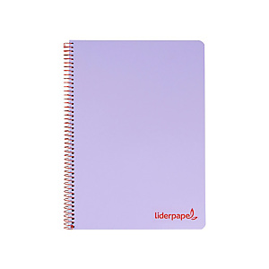 LIDERPAPEL Wonder Cuaderno, espiral, A4, tapa de plástico, 80 hojas, 90 gr, cuadriculado 4 x 4 mm, con margen, violeta LIDERPAPEL Wonder Cuaderno, espiral, A4, tapa de plástico, 80 hojas, 90 gr, cuadriculado 4 x 4 mm, con margen, violeta