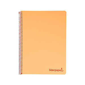 LIDERPAPEL Wonder Cuaderno, espiral, A5, micro, tapa de plástico, 120 hojas, 90 gr, cuadriculado 5 x 5 mm, 5 namdas, 6 taladros, naranja LIDERPAPEL Wonder Cuaderno, espiral, A5, micro, tapa de plástico, 120 hojas, 90 gr, cuadriculado 5 x 5 mm, 5 namdas, 6 taladros, naranja