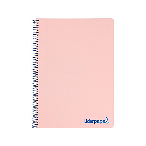 LIDERPAPEL Wonder Cuaderno, espiral, A5, micro, tapa de plástico, 120 hojas, 90 gr, cuadriculado 5 x 5 mm, 5 namdas, 6 taladros, rosa LIDERPAPEL Wonder Cuaderno, espiral, A5, micro, tapa de plástico, 120 hojas, 90 gr, cuadriculado 5 x 5 mm, 5 namdas, 6 taladros, rosa
