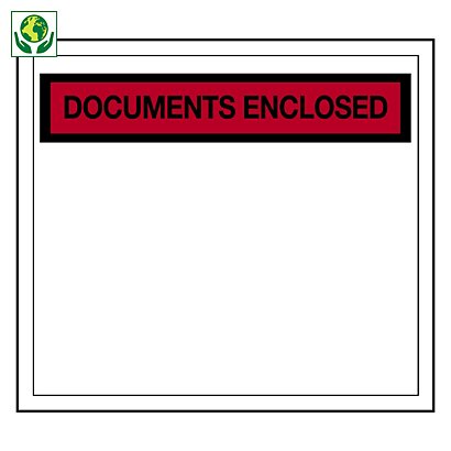 Lieferscheintaschen Eco bedruckt RAJA, "Documents enclosed" 320 x 235 mm - 1