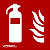 Lifebox Panneau de signalisation incendie - indicateur d'extincteur - Rouge et blanc - 1
