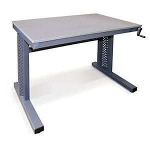 Light duty height adjustable workbenches