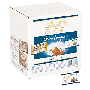 LINDT Chocolats au lait Excellence Lindt, paquet de 200 mini LINDT Chocolats au lait Excellence Lindt, paquet de 200 mini
