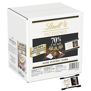 LINDT Chocolats noirs Excellence Lindt, paquet de 200 mini