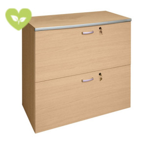 Linea Avantis Elemento portacartelle, 2 cassetti, 90 x 48 x 90,5 - 92,5 cm, Acero/Argento Linea Avantis Elemento portacartelle, 2 cassetti, 90 x 48 x 90,5 - 92,5 cm, Acero/Argento