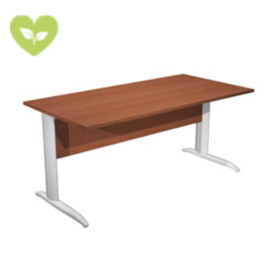 Linea Concept Scrivania operativa, 160 x 80 x 72 cm, Piano melaminico Ciliegio, Gamba metallica Effetto Cromato Linea Concept Scrivania operativa, 160 x 80 x 72 cm, Piano melaminico Ciliegio, Gamba metallica Effetto Cromato