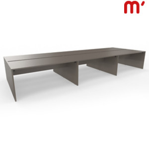 Linea Crew 6 Postazioni contrapposte, 420 x 166 x74 cm, Tortora Linea Crew 6 Postazioni contrapposte, 420 x 166 x74 cm, Tortora