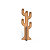 Linea EcoDesign Appendiabiti a cactus in cartone Ginepro, 50 x 36 x 162 cm, Avana - 1