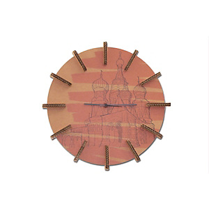 Linea EcoDesign Orologio a muro in cartone Ginkgo Biloba, 54 x 54 x 7 cm, Stampa Monumento Linea EcoDesign Orologio a muro in cartone Ginkgo Biloba, 54 x 54 x 7 cm, Stampa Monumento